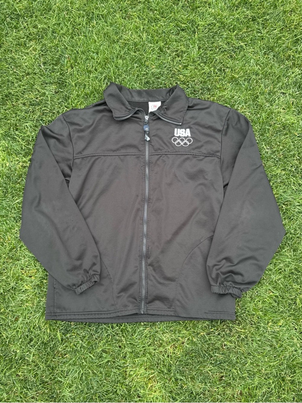 USA Olympic Black Full-Zip Men's Jacket